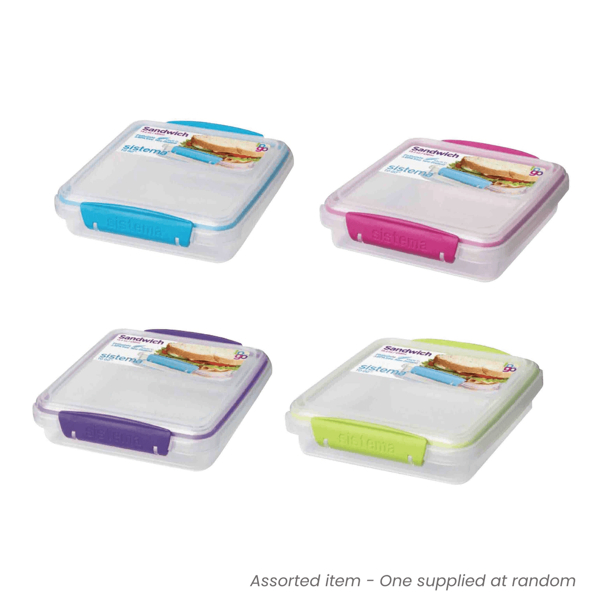 Sistema® Sandwich Box TO GO™ 450ml - PLASTICS - STORAGE LUNCH BOX BEAKER - Beattys of Loughrea