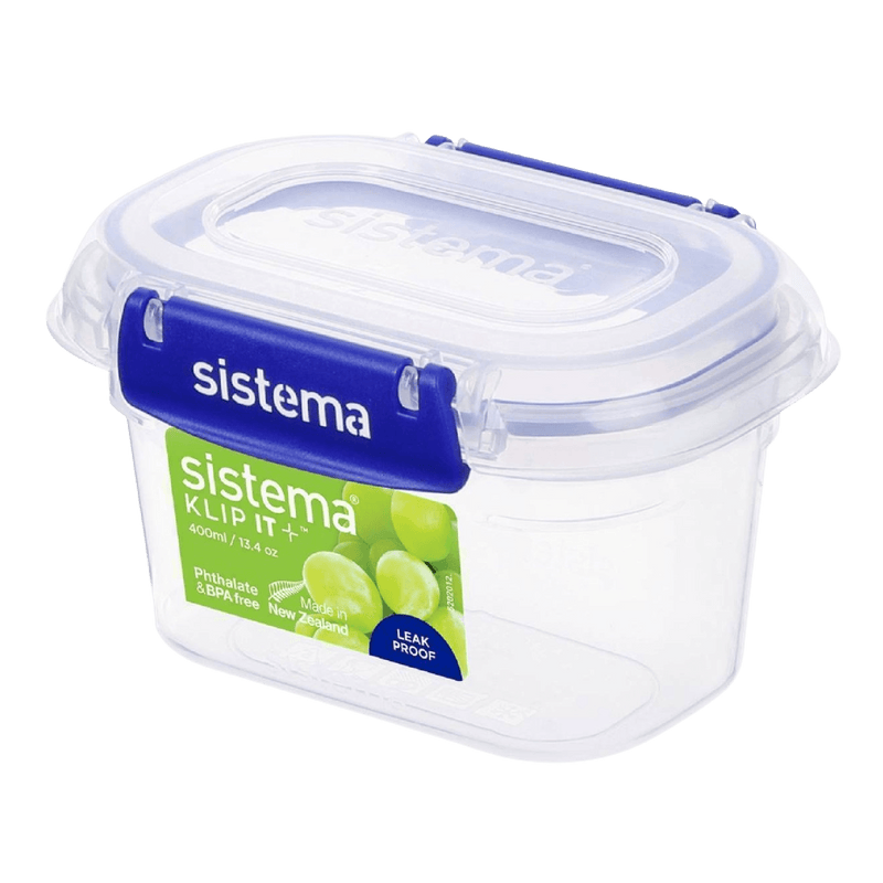 Sistema 400ml Rectangle Klip It Plus Food Storage Container - PLASTICS - STORAGE LUNCH BOX BEAKER - Beattys of Loughrea