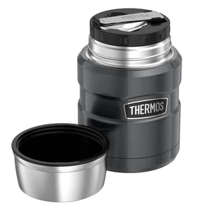 Thermos Stainless King™ 470ml Food Flask Grey - FLASKS - Beattys of Loughrea