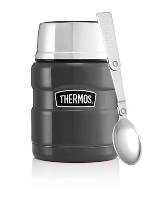 Thermos Stainless King™ 470ml Food Flask Grey - FLASKS - Beattys of Loughrea