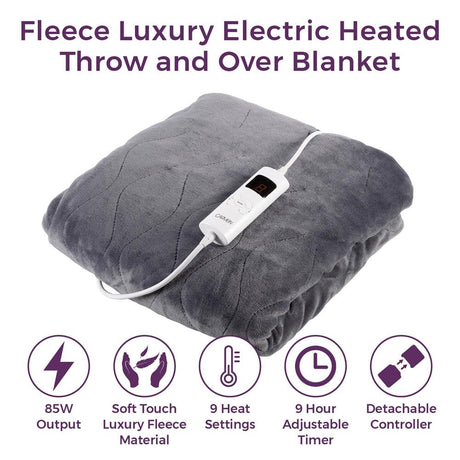 Carmen Luxury Electric Heated Throw - ELEC BLANKET OVER - Beattys of Loughrea