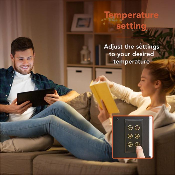 Dundee 22 Inch Curved Glass Wall Mounted Fireplace - 2Kw - ELEC FIRES - Beattys of Loughrea