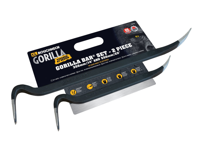 Roughneck Gorilla Bar Twin Pack - CROWBAR/ FLOOR SCRAPER/ SLATECUTTER - Beattys of Loughrea