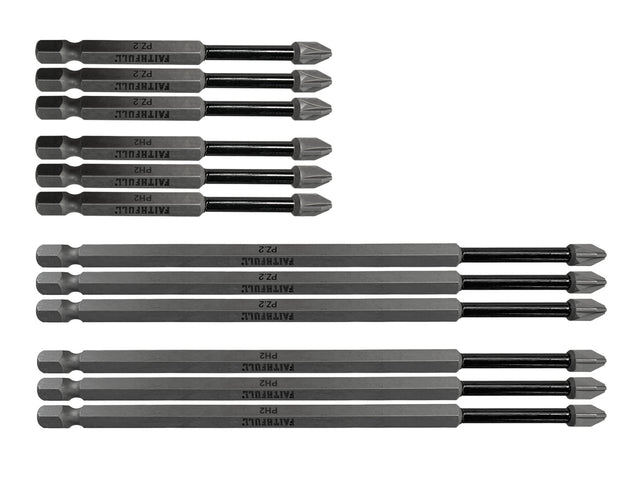 Faithfull Long Impact Bit Set, 12pc - TOOL SETS/ SOCKET SETS - Beattys of Loughrea