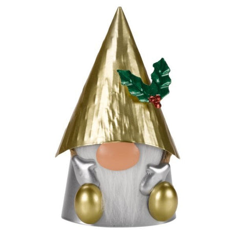 Bobbly Gonk Gold - XMAS CERAMIC WOOD RESIN GLASS ORNAMENTS - Beattys of Loughrea