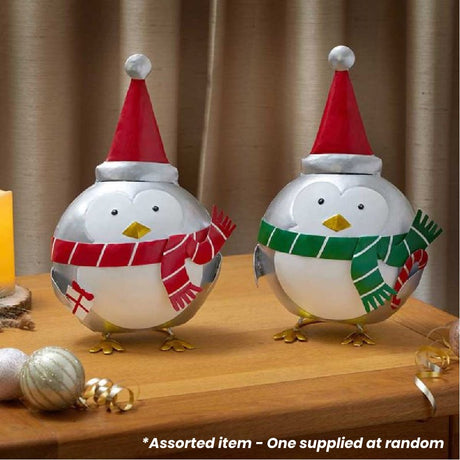 Bobbly Penguin - XMAS CERAMIC WOOD RESIN GLASS ORNAMENTS - Beattys of Loughrea