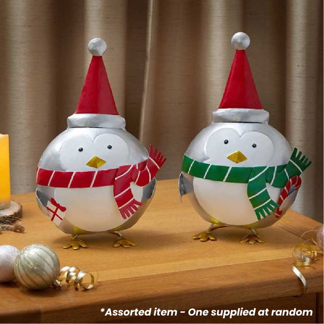 Bobbly Penguin - XMAS CERAMIC WOOD RESIN GLASS ORNAMENTS - Beattys of Loughrea