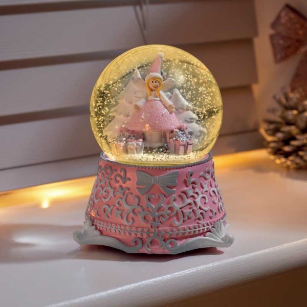 10cm Musical Fairy SnowSphere - XMAS ROOM DECORATION LARGE AND LIGHT UP - Beattys of Loughrea