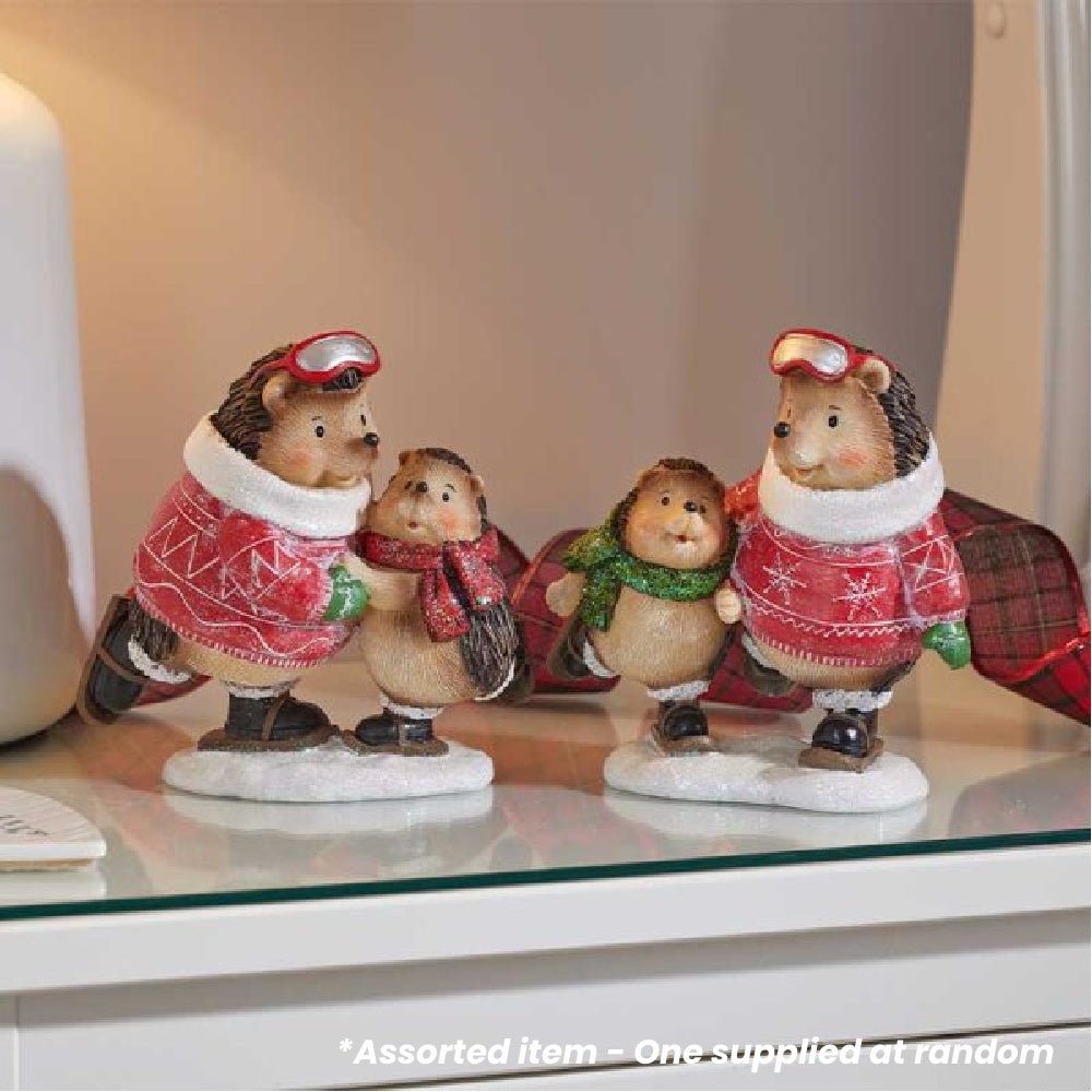 HedgeHug Festive Ornament - XMAS CERAMIC WOOD RESIN GLASS ORNAMENTS - Beattys of Loughrea