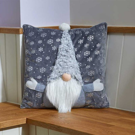 Super Furry Gonk Cushion - Grey - CUSHIONS/COVERS - Beattys of Loughrea
