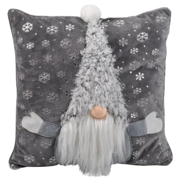 Super Furry Gonk Cushion - Grey - CUSHIONS/COVERS - Beattys of Loughrea