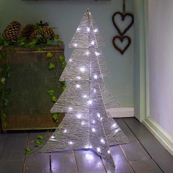 Tree Sparkle 75cm - Silver - XMAS ROOM DECORATION LARGE AND LIGHT UP - Beattys of Loughrea