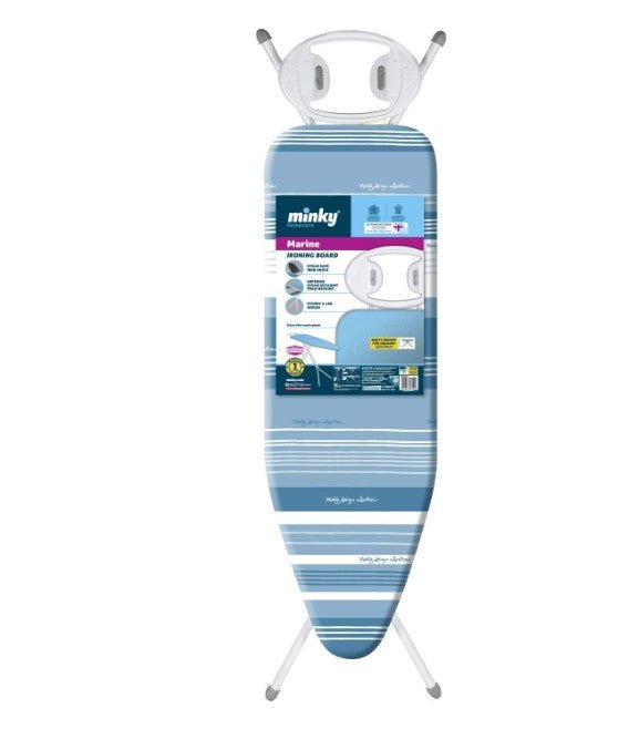 Minky Marine Family Sized Ironing Board, Steel, White and Blue, Medium - IRONING BOARDS - Beattys of Loughrea