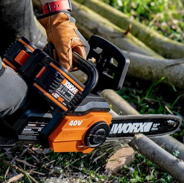 Worx Power Share Cordless Chain Saw - 30Cm - 2 X 20V Batteries Included | 270511 - CHAINSAWS - Beattys of Loughrea
