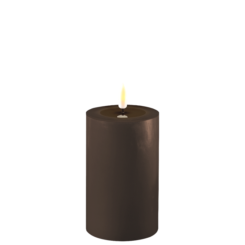 Deluxe HomeArt Mocca LED Candle 7.5 x 12.5 cm - BATTERY LED CANDLES - Beattys of Loughrea