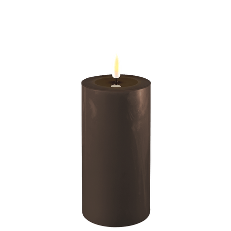 Deluxe HomeArt Mocca LED Candle 7.5 x 15 cm - BATTERY LED CANDLES - Beattys of Loughrea