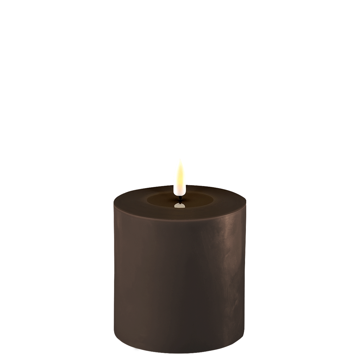 Deluxe HomeArt Mocca LED Candle 10 x 10 cm - BATTERY LED CANDLES - Beattys of Loughrea