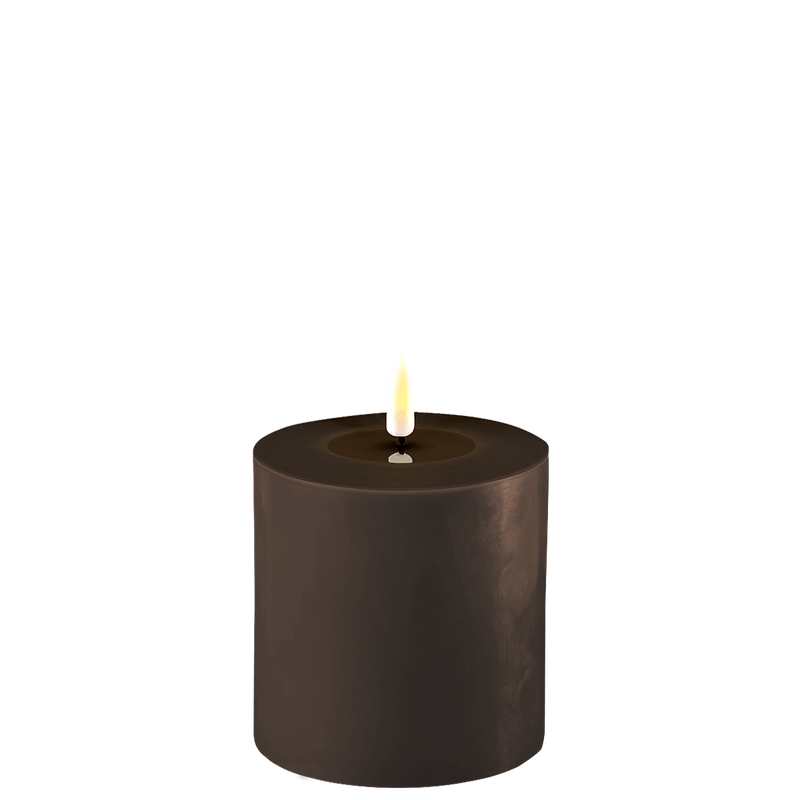 Deluxe HomeArt Mocca LED Candle 10 x 10 cm - BATTERY LED CANDLES - Beattys of Loughrea