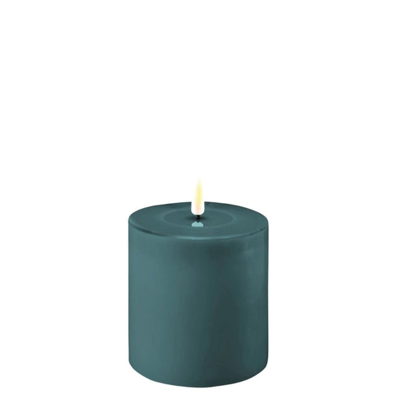 Deluxe HomeArt Jade Green LED Candle 10 x 10 cm - BATTERY LED CANDLES - Beattys of Loughrea