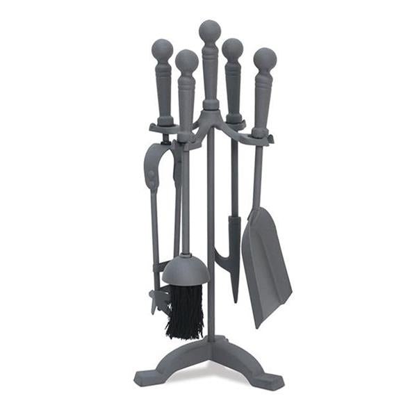 De Vielle 5 Piece Traditional Companion Set 18" - Grey - FIREPLACE - COMPANION SET - Beattys of Loughrea