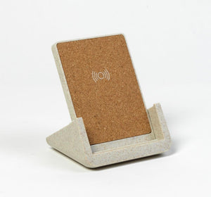 Intempo Wireless Charging Stand - Wheat Fibre - USB PC ACCESSORIES - Beattys of Loughrea