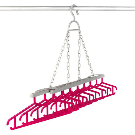 Kleeneze Multi Shirt Hanger, Grey/Pink - H/H - CLOTHES PEG/COAT HANGER/WALKING STICK..ETC - Beattys of Loughrea