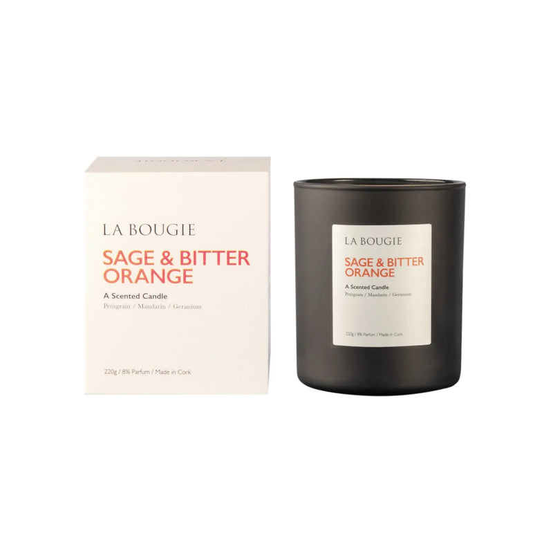 La Bougie Sage & Bitter Orange Candle 220g - CANDLES - Beattys of Loughrea