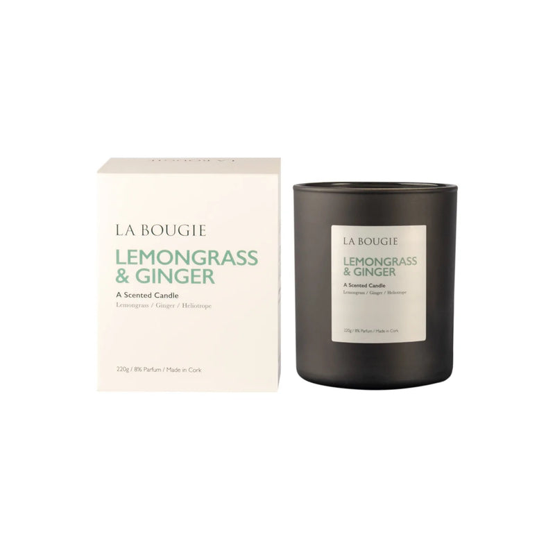 La Bougie Lemongrass & Ginger Candle 220g - CANDLES - Beattys of Loughrea