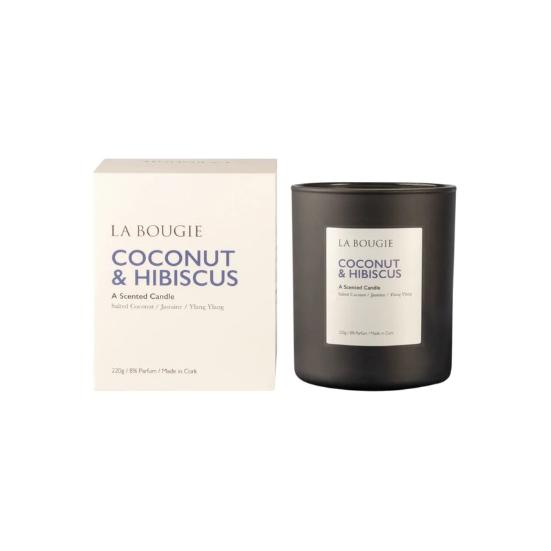 La Bougie Coconut & Hibiscus Candle 220g - CANDLES - Beattys of Loughrea