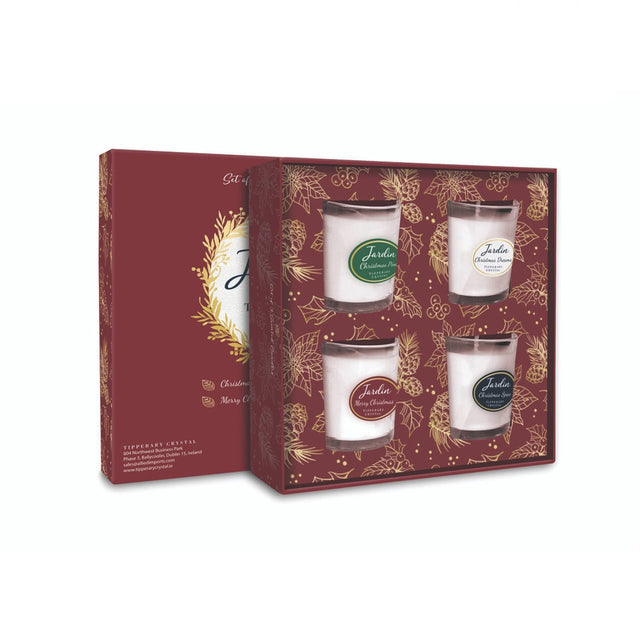 TIPPERARY CRYSTAL Jardin Collection Set of 4 Mini Candles - Mixed Scents - CANDLES - Beattys of Loughrea