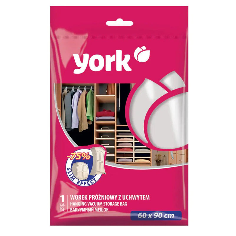 York Hanging Vacuum Storage Bag 60cm x 90cm - 1pc - PVC STORAGE - TRUNK, LGE BOX , CART - Beattys of Loughrea
