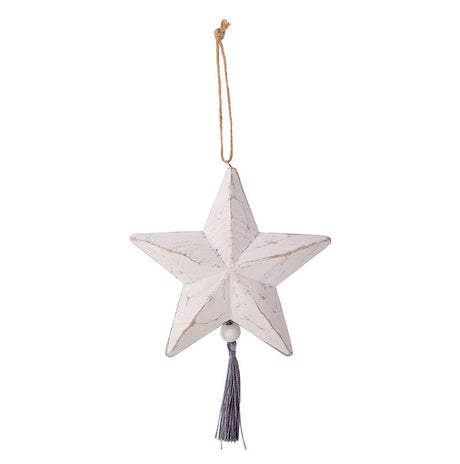 Tassle Star Hanger 14cm - ORNAMENTS - Beattys of Loughrea