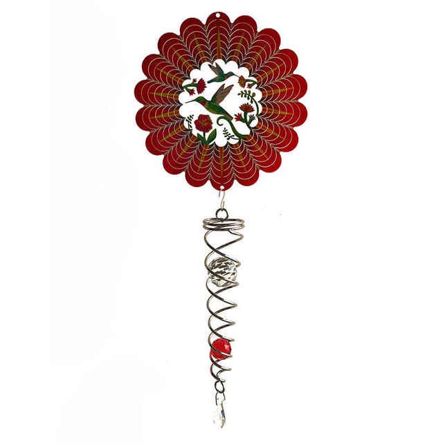 Hummingbird Artist Crystal Tail Wind Spinner - SOLAR / GARDEN ORNAMENTS - Beattys of Loughrea