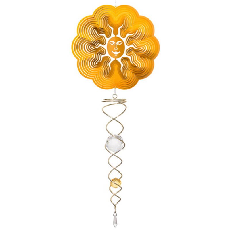 Sun Gold Artist Crystal Tail Wind Spinner - SOLAR / GARDEN ORNAMENTS - Beattys of Loughrea