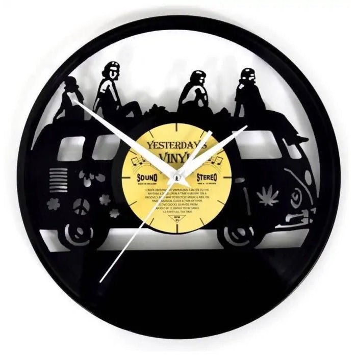Yesterday’s Vinyl Record Clock Hippie Bus - CLOCKS - Beattys of Loughrea