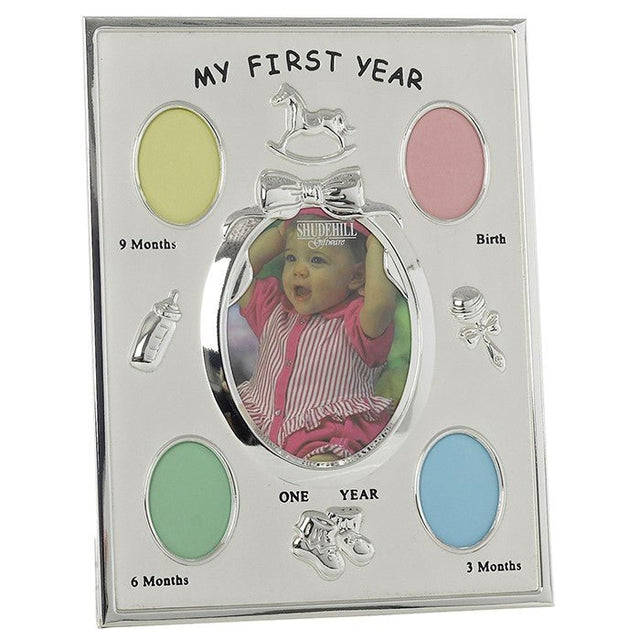 My First Year 5 Picture Photo Frame - PHOTO FRAMES - PLATED, GILT, STONE - Beattys of Loughrea