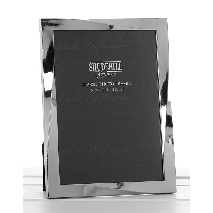 Polished Silver Twist 5” x 7” Photo Frame - PHOTO FRAMES - PLATED, GILT, STONE - Beattys of Loughrea