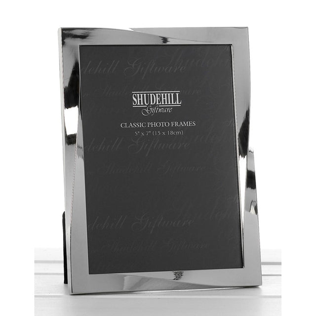 Polished Silver Twist 5” x 7” Photo Frame - PHOTO FRAMES - PLATED, GILT, STONE - Beattys of Loughrea