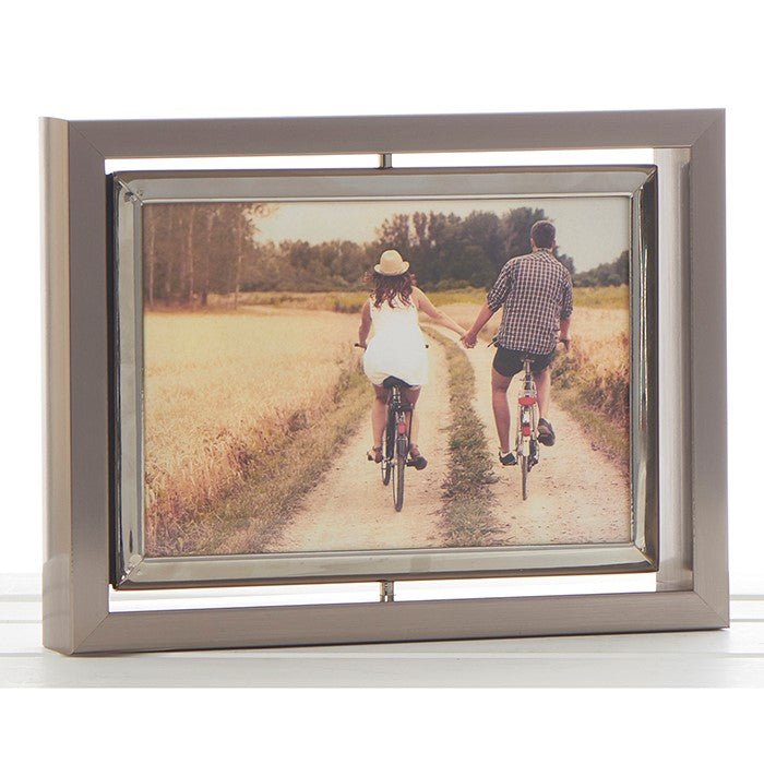 Dark Silver Spinner Reversible 7” x 5” Photo Frame - PHOTO FRAMES - PLATED, GILT, STONE - Beattys of Loughrea