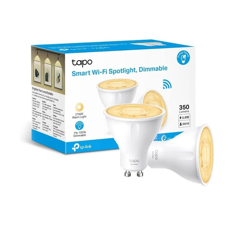 TP-Link Tapo L610 Smart Wi-Fi Spotlights, Dimmable, 2-Pack - LIGHT BULBS - Beattys of Loughrea