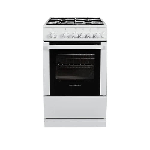 NordMende 50cm Freestanding Gas Cooker CSG52LPGWH - GAS COOKER <65CM/ BUILT-IN OVEN - Beattys of Loughrea
