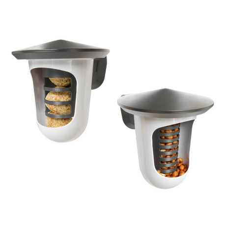 Singing Friend Multi Feedr Bird Feeder Grey & White - BIRD HOUSE/ FEEDERS - Beattys of Loughrea