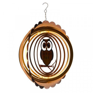 Owl Wind Spinner - SOLAR / GARDEN ORNAMENTS - Beattys of Loughrea