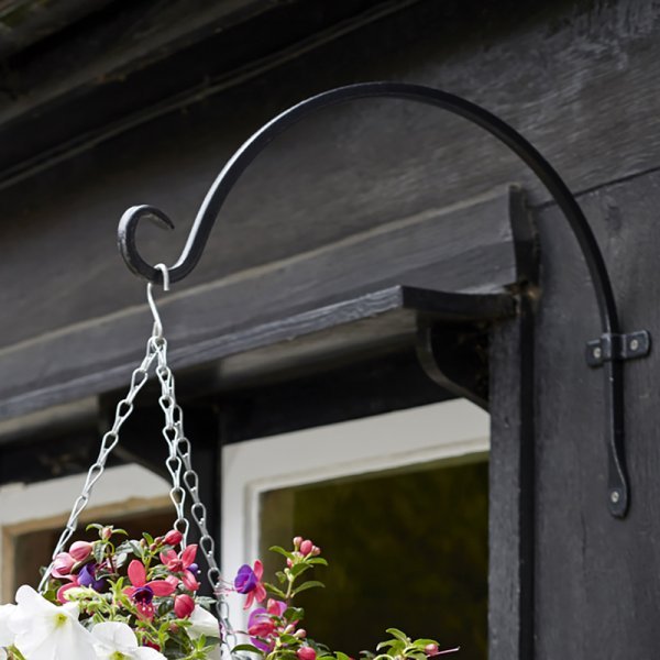 8in Forge Round Hook - HANGING BASKET, LINER, BRACKET - Beattys of Loughrea
