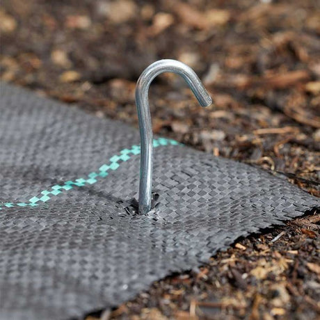 23cm Galvanised Ground Hooks 10pk - GREENHOUSE & ACCESSORIES - Beattys of Loughrea