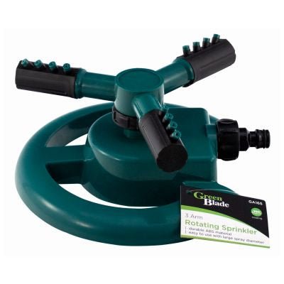 Green Blade 3 arm Rotating Sprinkler BB-GA165 - HOSE ACCESSORIES - Beattys of Loughrea