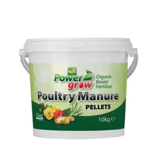 Hygeia Powergrow Poultry Manure Pellets 10kg Tub - FERTILISER GRANULAR/SOLUBLE/LIQ - Beattys of Loughrea