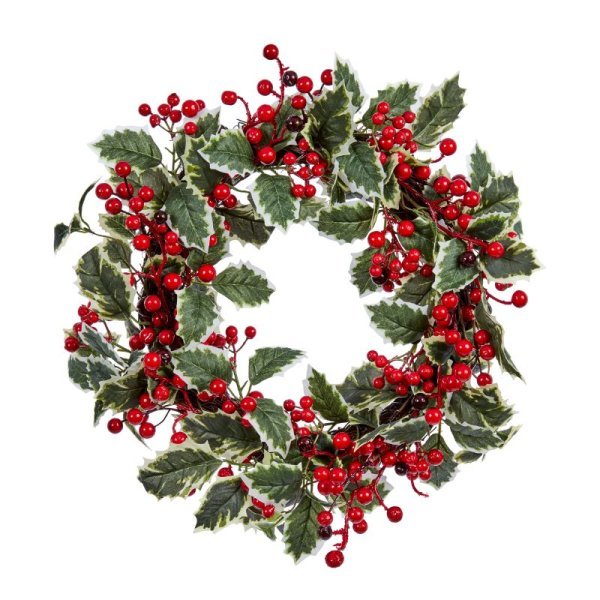 HollyBerry Wreath - 40cm - XMAS WREATHS - Beattys of Loughrea