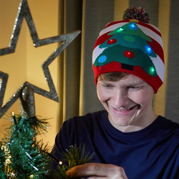 Flash! Party Beanie Hat - Xmas Tree - ADULTS SCARF, HAT, GLOVE, SOCKS - Beattys of Loughrea