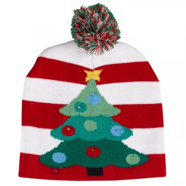 Flash! Party Beanie Hat - Xmas Tree - ADULTS SCARF, HAT, GLOVE, SOCKS - Beattys of Loughrea